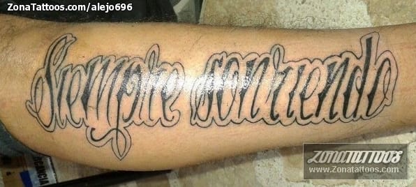 Foto de tatuaje Letras, Frases