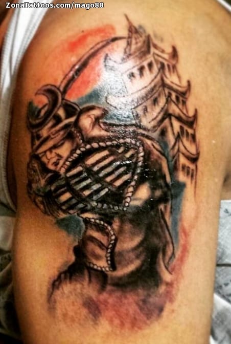 Foto de tatuaje Cover Up, Orientales, Samurais