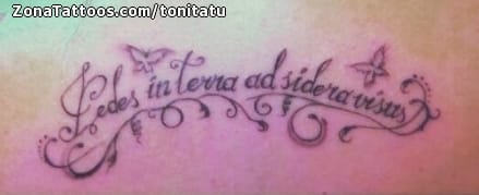 Foto de tatuaje Frases, Letras, Filigranas