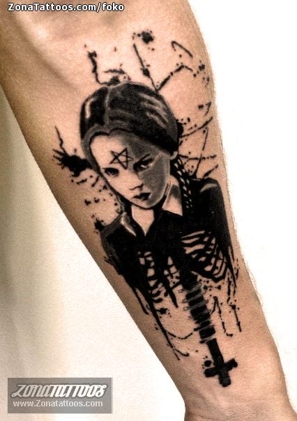 Tattoo of The Addams Family, Movies, Forearm
