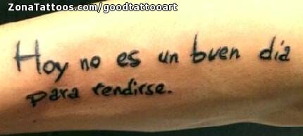 Foto de tatuaje Frases, Letras