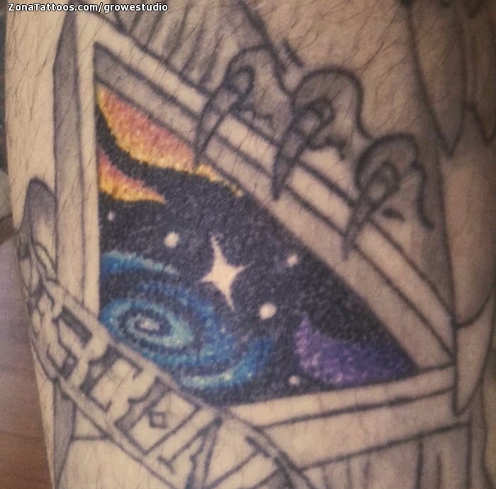 Tattoo photo Pointillism, Astronomy