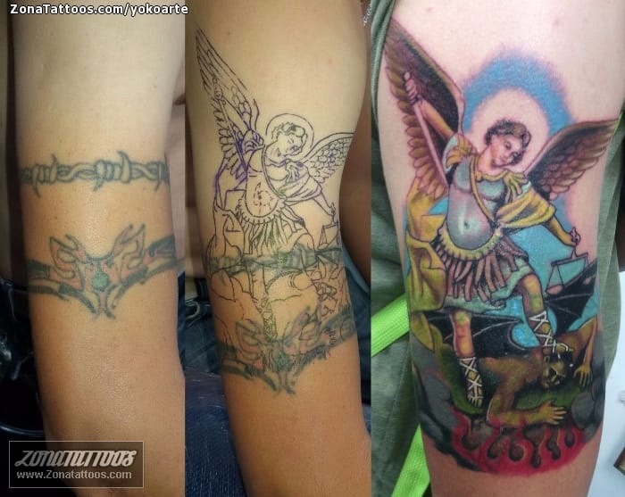 Tattoo photo Angels, Religious, Cover Up