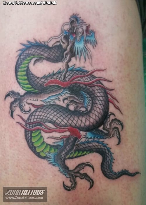 Tattoo photo Dragons, Asian