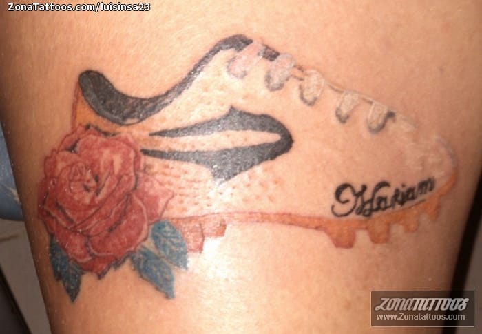 Tattoo photo Shoes, Roses, Flowers