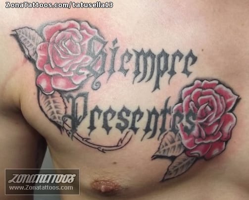 Foto de tatuaje Rosas, Flores, Pecho