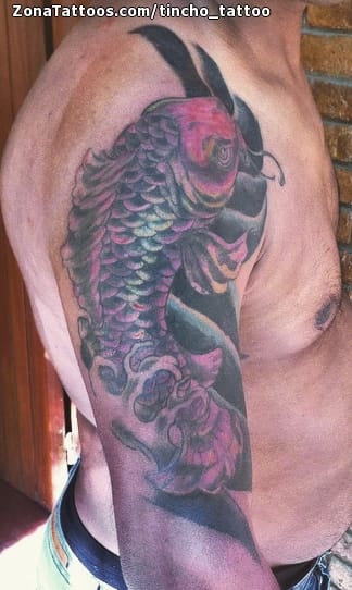 Tattoo photo Koi, Asian, Arm