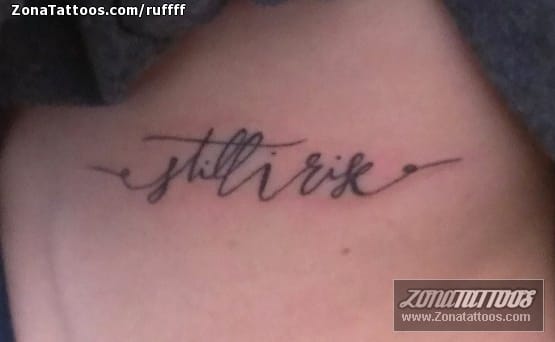 Foto de tatuaje Frases, Letras