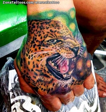 Foto de tatuaje Leopardos, Mano, Animales