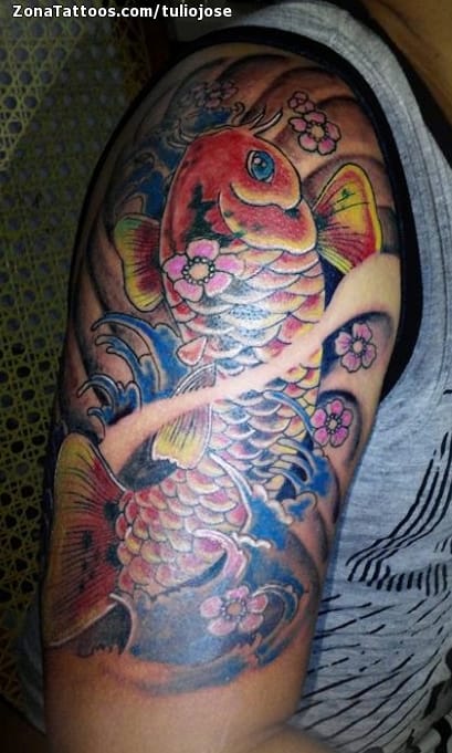 Foto de tatuaje Peces, Koi, Orientales