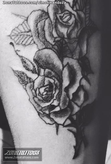 Tattoo photo Roses, Flowers