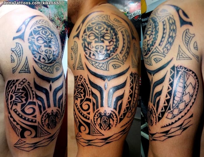 Foto de tatuaje Maoríes, Hombro