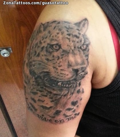 Tattoo photo Leopards, Shoulder, Animals