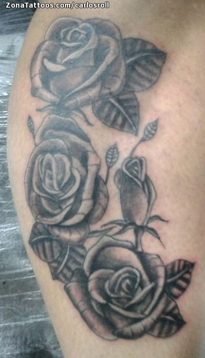 Tattoo photo Roses, Flowers