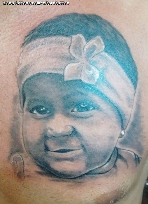 Foto de tatuaje Rostros, Bebés, Retratos