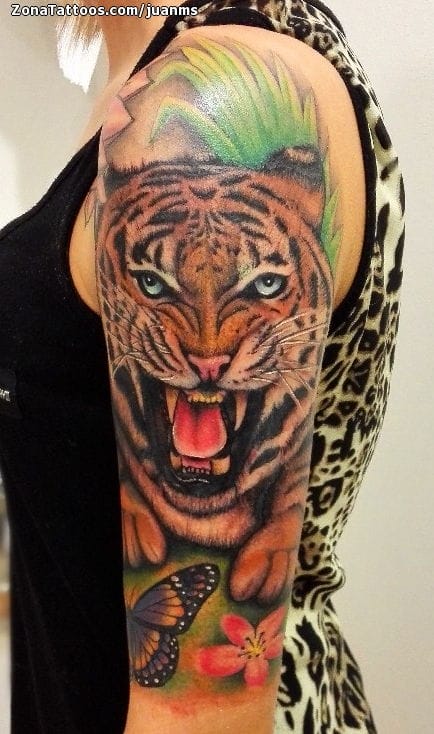 Foto de tatuaje Tigres, Animales, Brazo