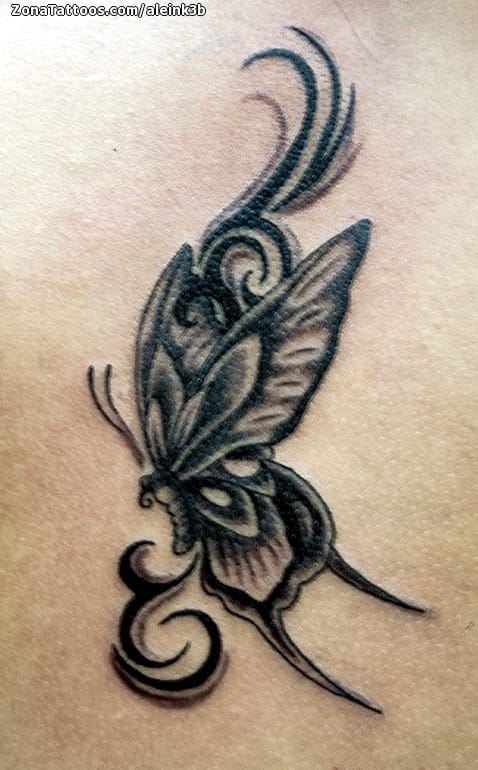 Tattoo photo Butterflies, Flourish, Insects