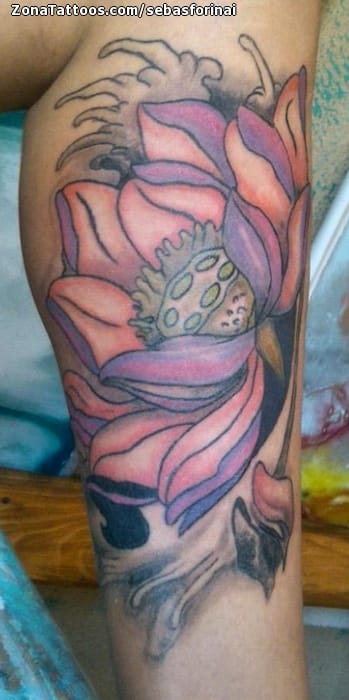 Foto de tatuaje Lotos, Flores, Orientales