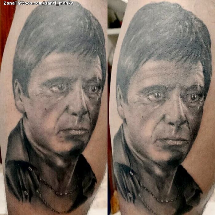 Tattoo photo Scarface, Faces, Movies