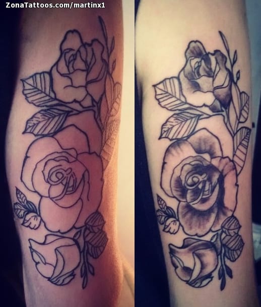 Foto de tatuaje Flores, Rosas