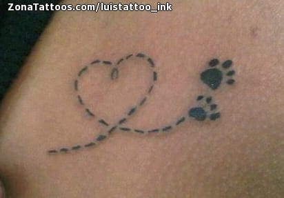 Tattoo photo Hearts, Footprints