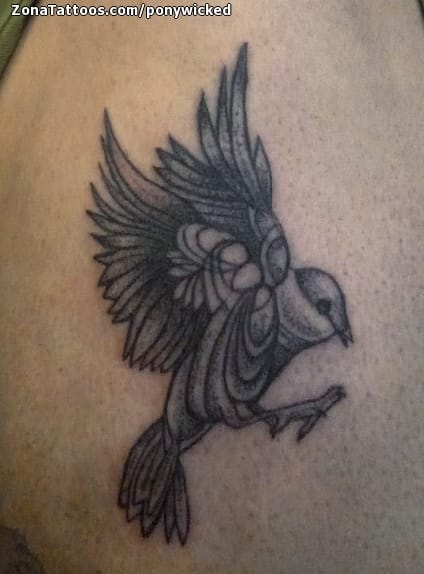 Tattoo photo Birds, Animals, Pointillism