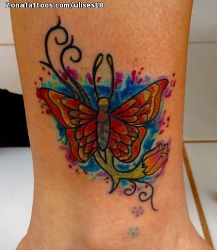 Tattoo photo Butterflies, Watercolor, Insects