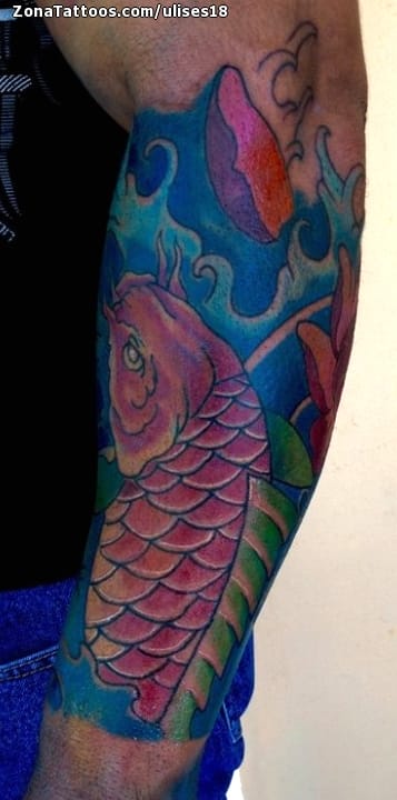 Foto de tatuaje Koi, Peces, Orientales