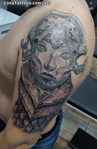 Foto de tatuaje Armaduras, Rostros, Fantasía