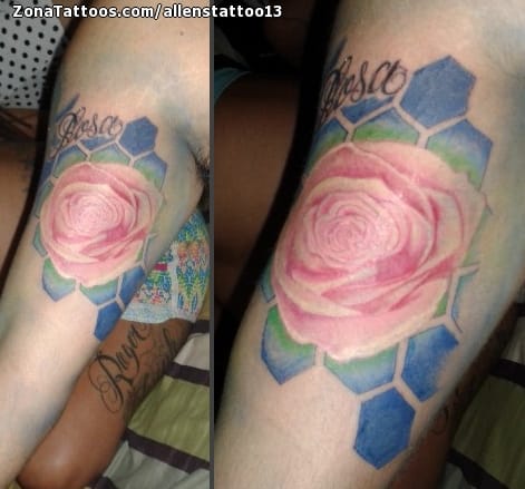 Tattoo photo Flowers, Roses, Geometrics