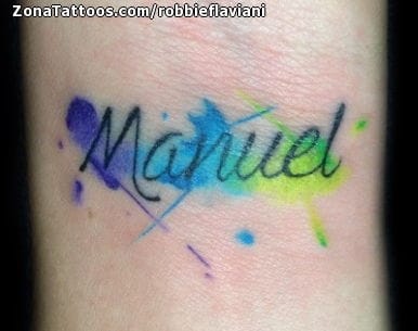 Foto de tatuaje Manuel, Nombres, Letras