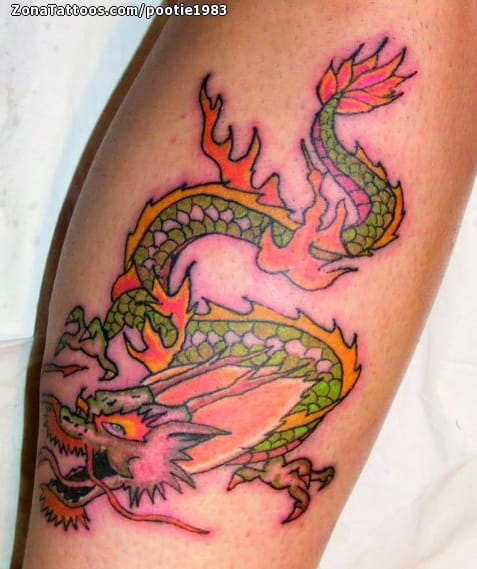 Foto de tatuaje Dragones, Orientales