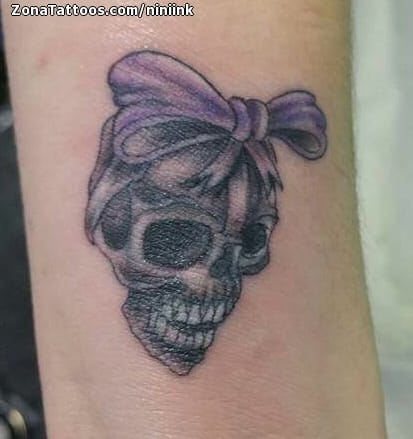 Tattoo photo Skulls, Ribbons, Gothic