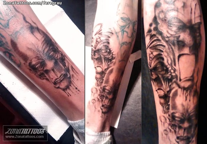 Tattoo photo Monsters, Leg