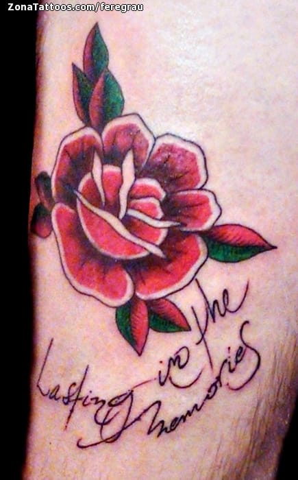 Tattoo photo Old School, Roses, Flowers