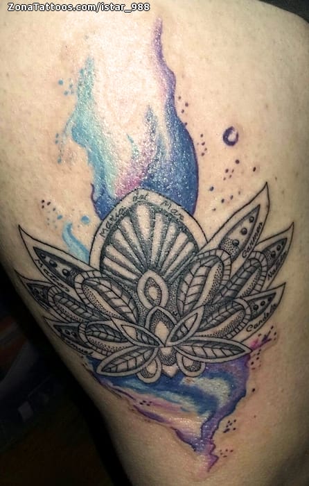 Tattoo photo Mandalas, Watercolor