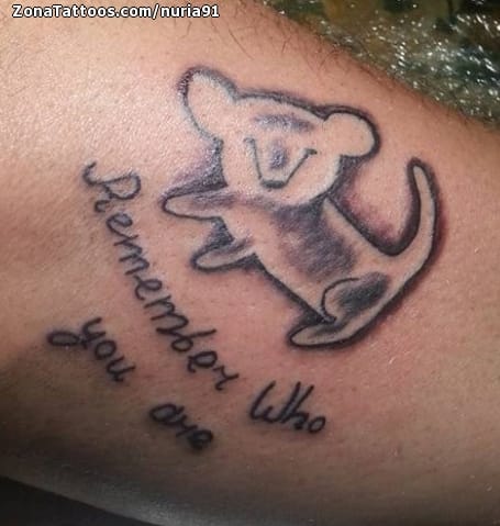 Foto de tatuaje El Rey León, Disney, Frases