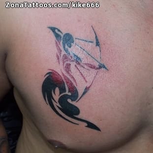 Tattoo photo Zodiac, Chest