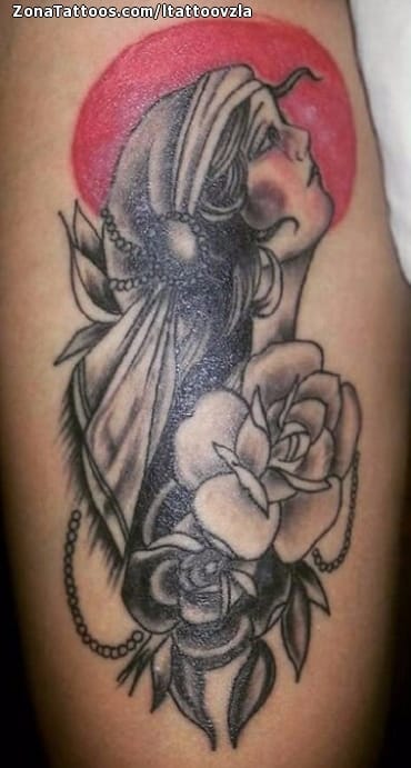 Foto de tatuaje Gitanas, Rosas, Flores