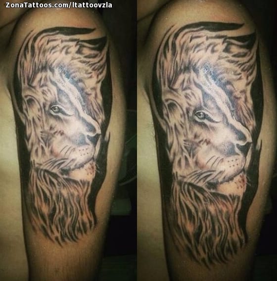 Tattoo photo Lions, Animals