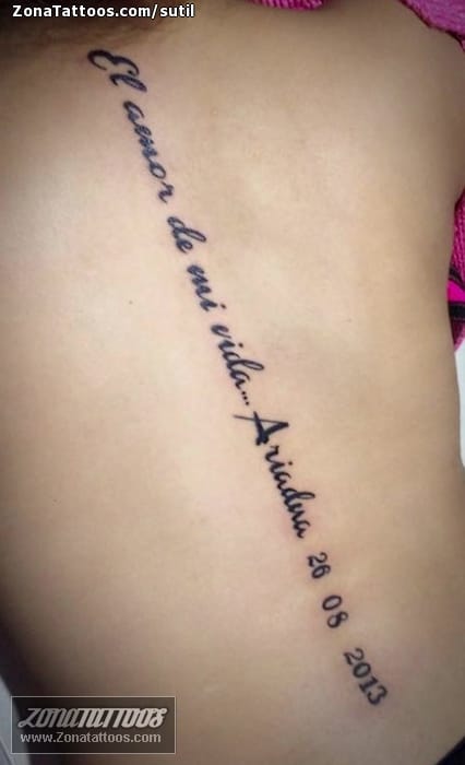 Foto de tatuaje Frases, Letras