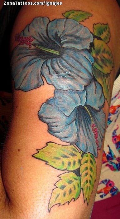 Foto de tatuaje Flores, Hojas, Cover Up