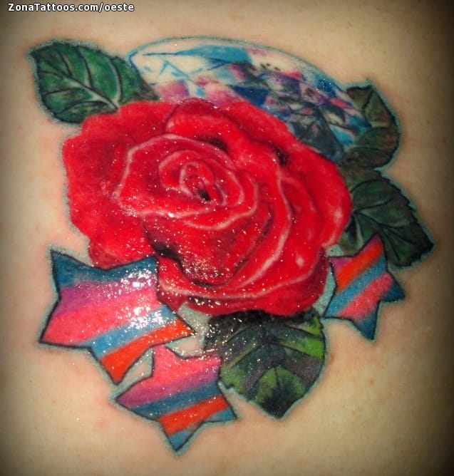 Tattoo photo Roses, Diamods, Stars