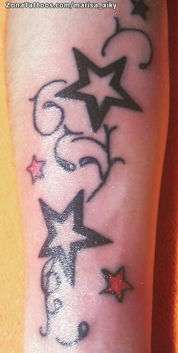 Foto de tatuaje Estrellas, Filigranas