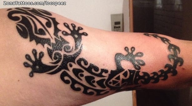 Tattoo photo Lizards, Maori, Animals