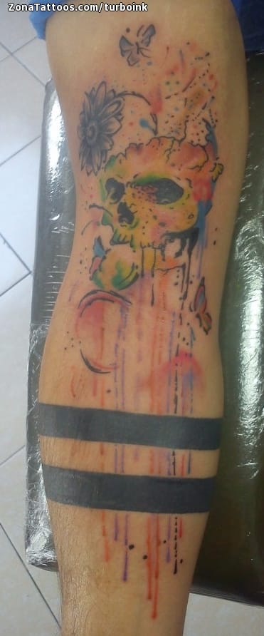 Tattoo photo Skulls, Watercolor