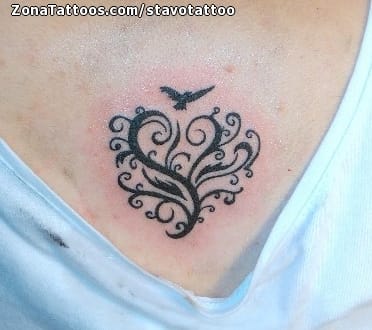 Foto de tatuaje Filigranas, Aves, Animales