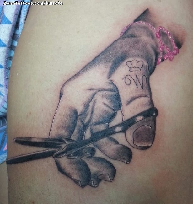 Tattoo photo Scissors, Hands