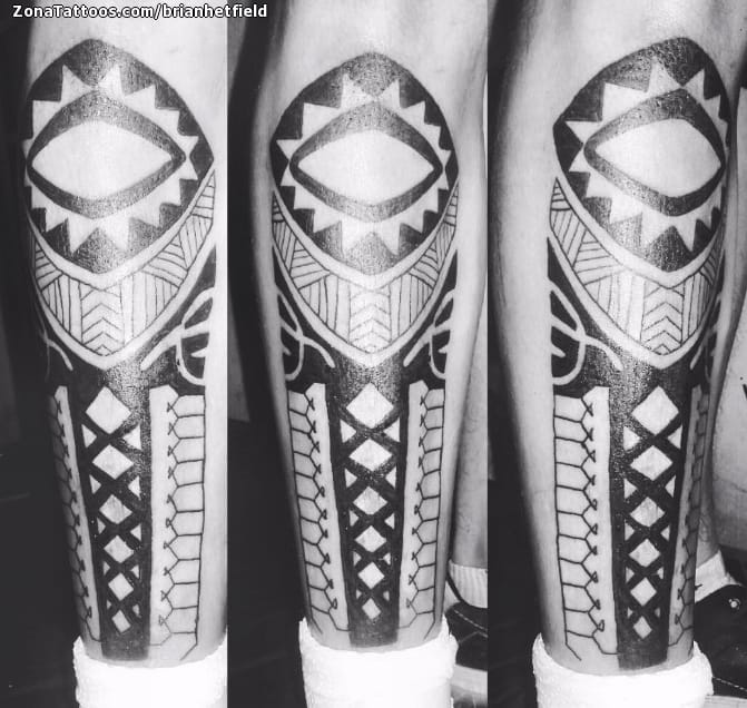 Tattoo photo Maori, Leg