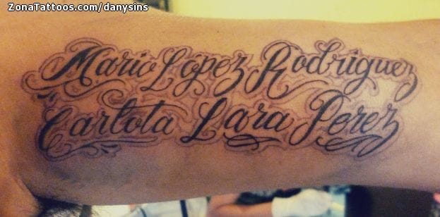 Foto de tatuaje Letras, Nombres, Mario